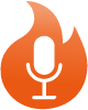 logo ultraflame micrófono dentro de fuego